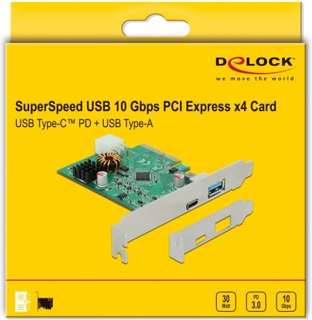DeLock Κάρτα PCIe σε 1 θύρα USB 3.2