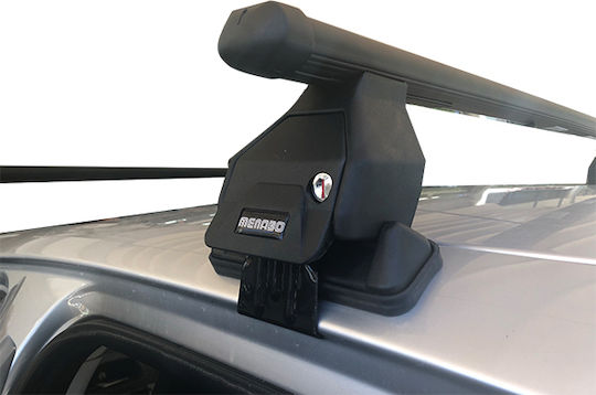 Menabo Car Roof Bars Steel for Citroen C1 5D 2005-2014 Set with Roof Rack Legs M.P.CC1.03
