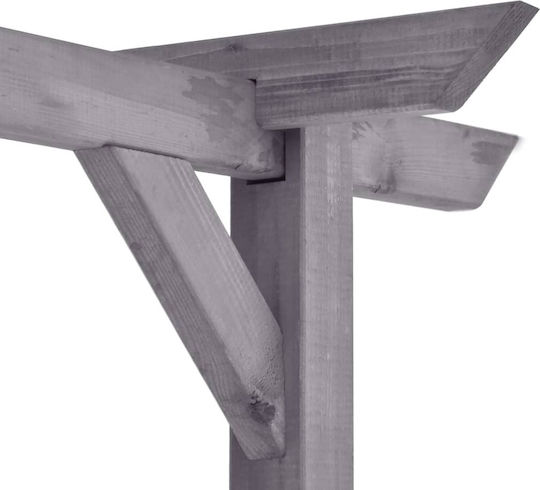 Gartenlaube Aus Holz Mit Decke In Grau Farbe 400x40x205cm