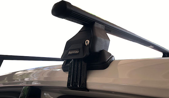 Menabo Steel Car Roof Bars for Volkswagen Up 3D Set with Roof Rack Legs M.P.VWUP.05