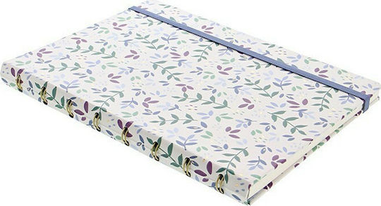 Filofax Carnet A5 Cu dungi cu Elastic Violet
