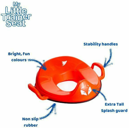 My Carry Potty Little Trainer Seat Toddler Toilet Seat with Handles Red