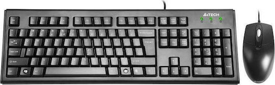 A4Tech KRS-8372 Комплект клавиатура и мишка Английски UK Черен