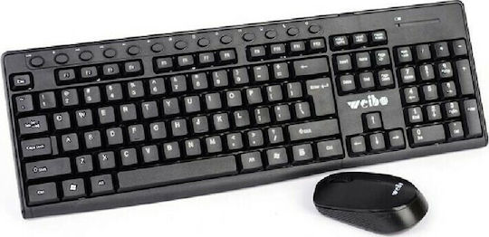 Weibo WB-8012 Kabellos Tastatur & Maus Set Englisch US
