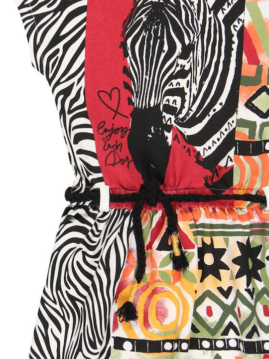 Boboli Παιδικό Φόρεμα Animal Print Αμάνικο Πολύχρωμο