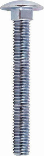 F.F. Group Carriage Bolt Galvanized DIN 603 with Diameter M8 and Length 80mm 100pcs