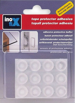 Inofix Absorbanți de Șocuri Rotunzi cu închizător Hoop & Loop și Diametru 12.7mm 14buc 4051-2