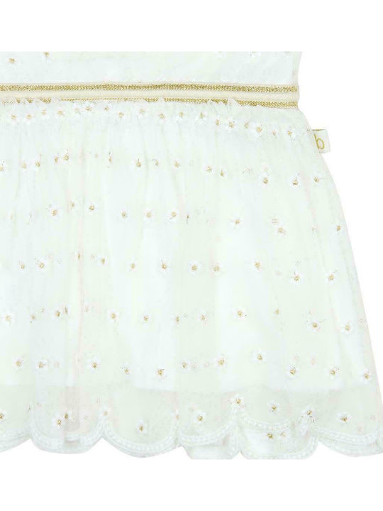 Kinderkleid Kurzärmelig Tüll Weiß
