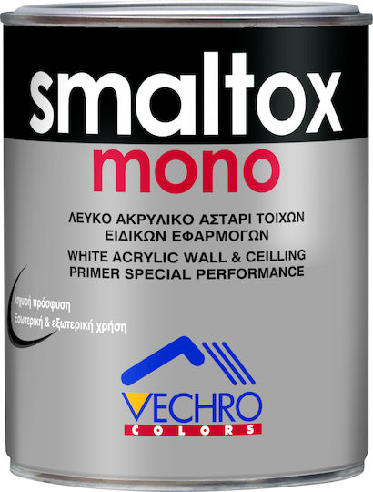 Vechro Smaltox Mono Primer Grund acrilic pentru pereți Alb Potrivit pentru Zidărie 0.75lt