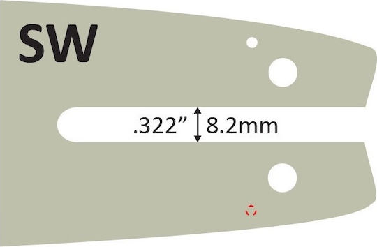 Visco Parts 10SW-43SR Lame pentru drujbe 25cm (10") pentru lanț cu Pas 3/8", Grosimea dintelui .043"-1.1mm & Numărul de dini 40E cu Granazi
