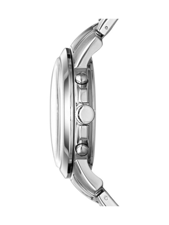 Fossil FS4736 Ρολόι Μπαταρίας με Μεταλλικό Μπρασελέ