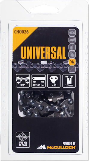 McCulloch CHO026 Chainsaw Chain with Pitch 3/8", Gauge .050"-1.3mm & Number of Guides 55E