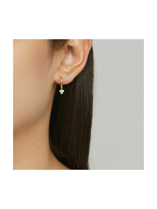 Excite-Fashion Steel Shine Earrings Hoops made of Silver Gold Plated with Stones