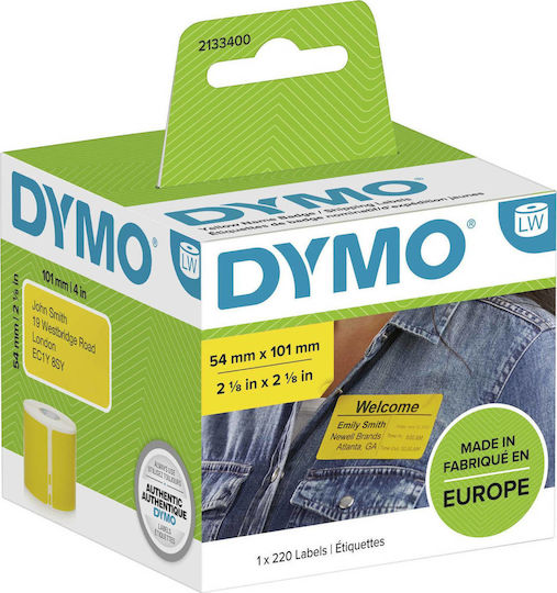 Dymo 99014 220 Self-Adhesive Label Rolls for Label Printer Black-Yellow 101x54mm 1pcs