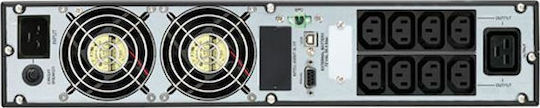 Tecnoware EVO DSP Plus 3.600 Rack Tower PF 0.9 UPS On-Line 3600VA 3240W με 8 IEC Πρίζες