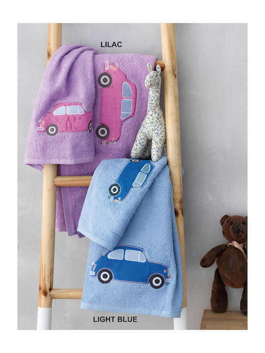 Palamaiki Σετ Βρεφικές Πετσέτες 2τμχ Car Purple