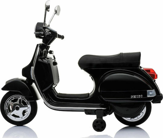 Vespa Piaggio Vintage Kids Electric Motorcycle Licensed 12 Volt Black