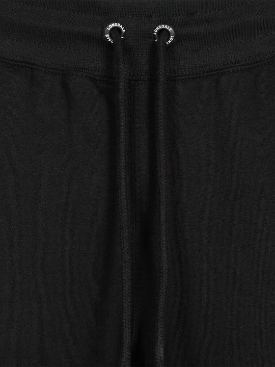 Lonsdale Wellιngham Men's Sweatpants with Rubber Black / Oxblood