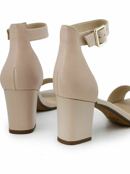 Deva Mae Leather Sandals Anatomic Beige