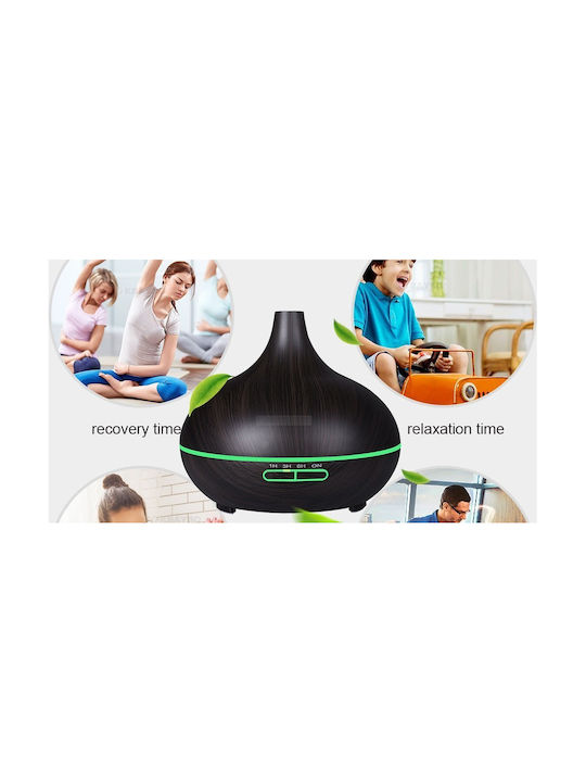 Andowl Led Συσκευή Αρωματοθεραπείας Υπερήχων Humidifier & Aromatherapy Q-T63 Καφέ 400ml