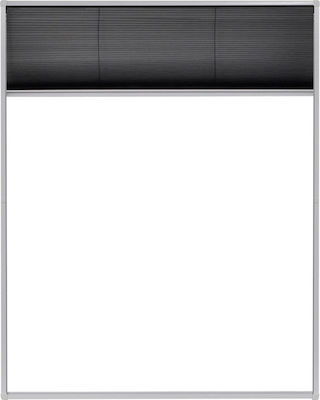 vidaXL Σίτα Παραθύρου Πλισέ Λευκή από Fiberglass 160x60cm 148650