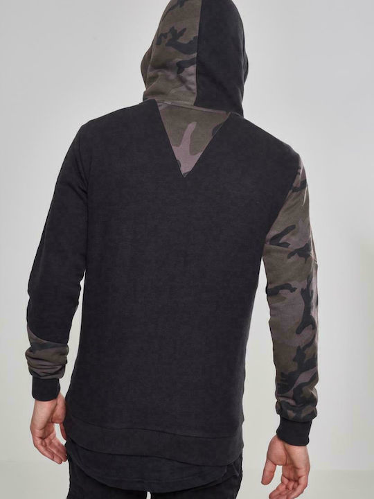 Urban Classics TB2388 Men's Sweatshirt with Hood and Pockets Dark Camo