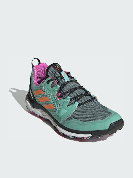Adidas Terrex Agravic Ανδρικά Αθλητικά Παπούτσια Trail Running Hazy Emerald / Screaming Orange / Screaming Pink