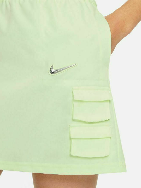 Nike Swoosh Ψηλόμεση Mini Φούστα σε Πράσινο χρώμα