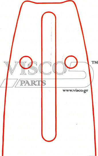 Visco Parts Chainsaw Blade Chainsaw Blade 25cm for Chain with Pitch 3/8"LP, Guide Bar Thickness .050"-1.3mm & Number of Drivers 40E 10 PO-50SR