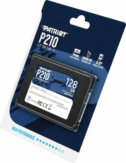 Patriot P210 SSD 128GB Type 2.5'' with SATA III Connection P210S128G25