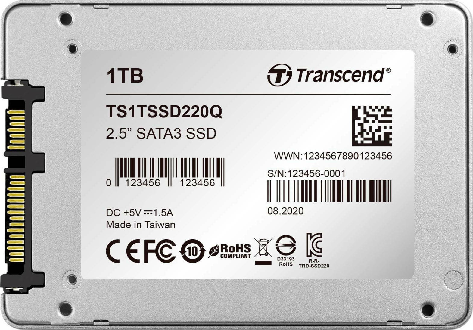 Transcend SSD220Q 1TB Tip 2.5'' Cu Conexiune SATA III TS1TSSD220Q