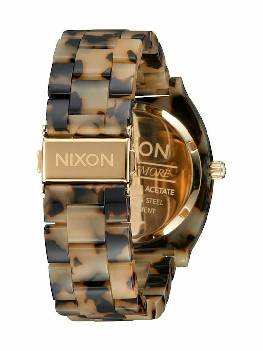 Nixon Time Teller Ceas de Damă cu Maro Curea din Cauciuc