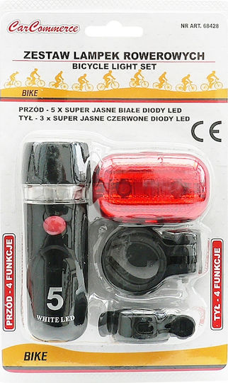 CarCommerce 68428 Σετ Φώτα Ποδηλάτου