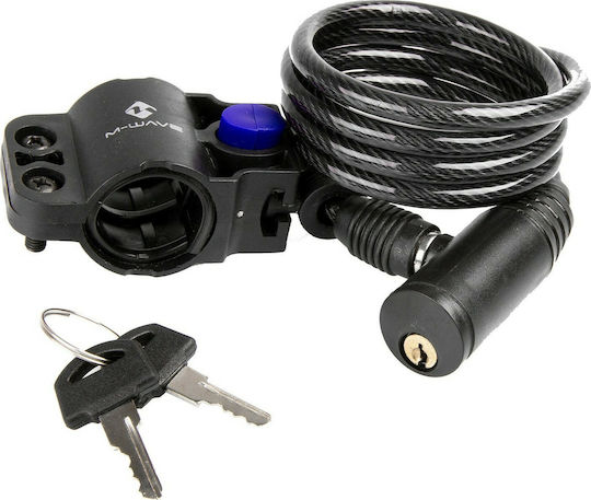 M-Wave S 6.10 Bicycle Cable Lock with Key Black