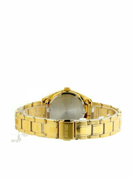 Seiko Damen Uhr mit Gold Metallarmband