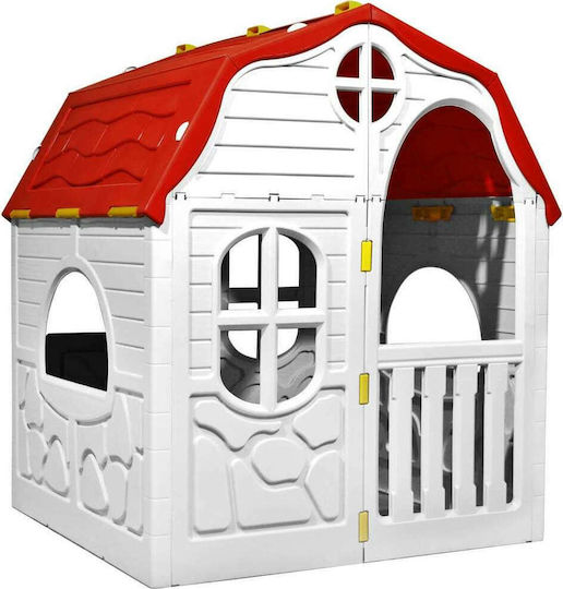 Plastic Kids Playhouse White Foldable 98x91x115cm