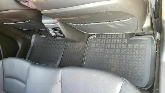 Rezaw Plast Set of Front and Rear Mats 4pcs Tray Type for Kia Optima 2010-2015 Black