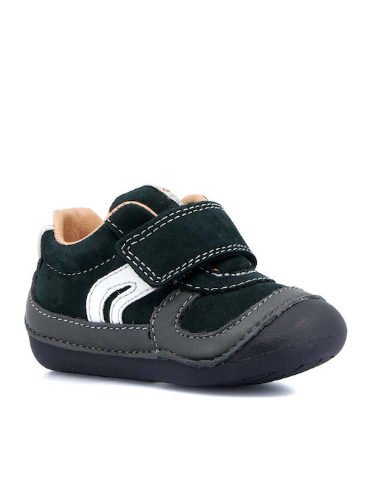 Tutim Anatomisch Lederne Kinderstiefeletten mit Klettverschluss Gray