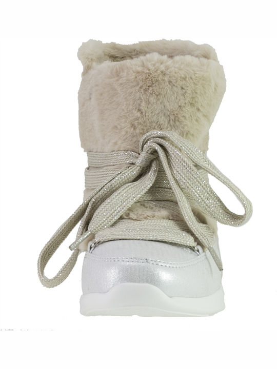 Amanda Snow Kinderstiefel mit Schnürsenkeln Beiges