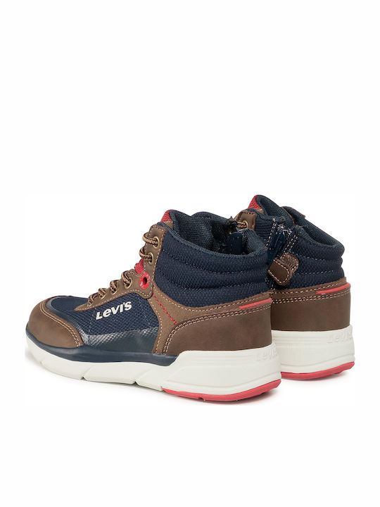 Parry Leather Kids Boots with Zipper Brown