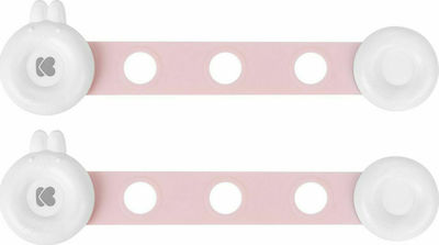 Kikka Boo Cabinet & Drawer Protectors with Sticker made of Plastic in Pink Color 16.5εκ. 2pcs