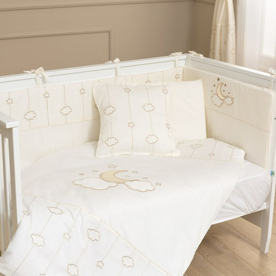 Funna Baby Σετ Κούνιας Luna Elegant Μπεζ 3τμχ