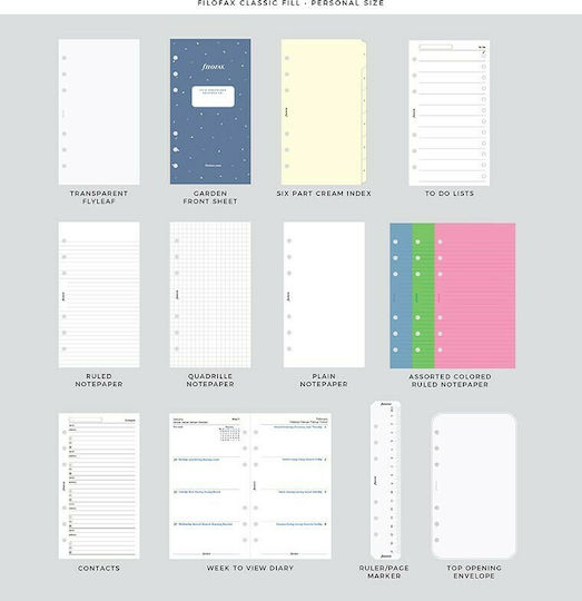 Filofax Garden Personal Dusk Täglich Veranstalter 15.1x19cm