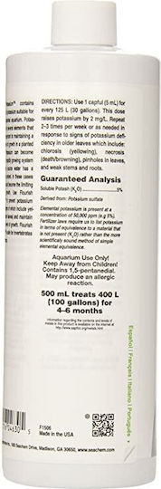 Seachem Flourish Potassium Potassium Solution 250ml Growth Supplement 250ml