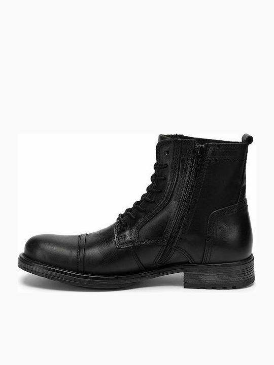 Leder Stiefel Anthracite