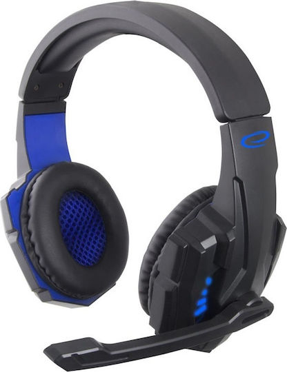 Esperanza Avenger Over Ear Gaming Headset with Connection 3.5mm Blue