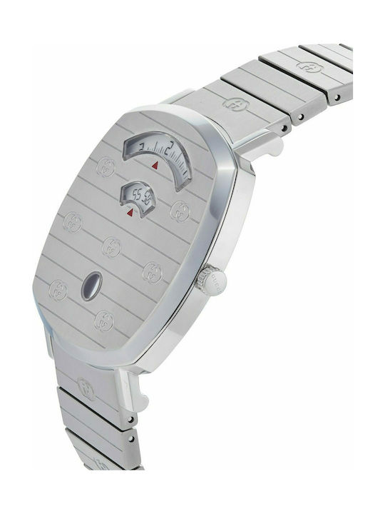 Gucci Grip Ceas Baterie cu Argint Brățară metalică
