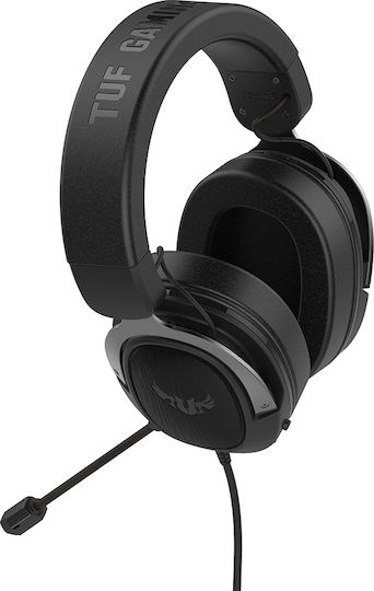 Asus TUF H3 Over Ear Gaming Headset με σύνδεση 3.5mm Gun Metal Grey