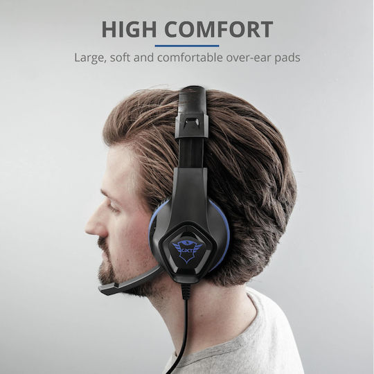 Trust GXT 404B Rana Über Ohr Gaming-Headset mit Verbindung 3,5mm Black/Blue