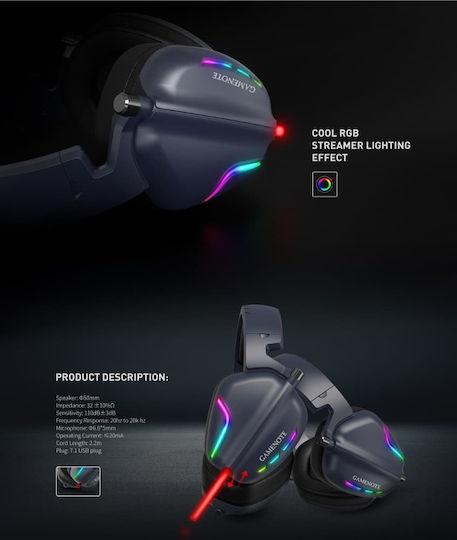 Havit H2019U Надушници Геймърски слушалки с връзка USB Черен